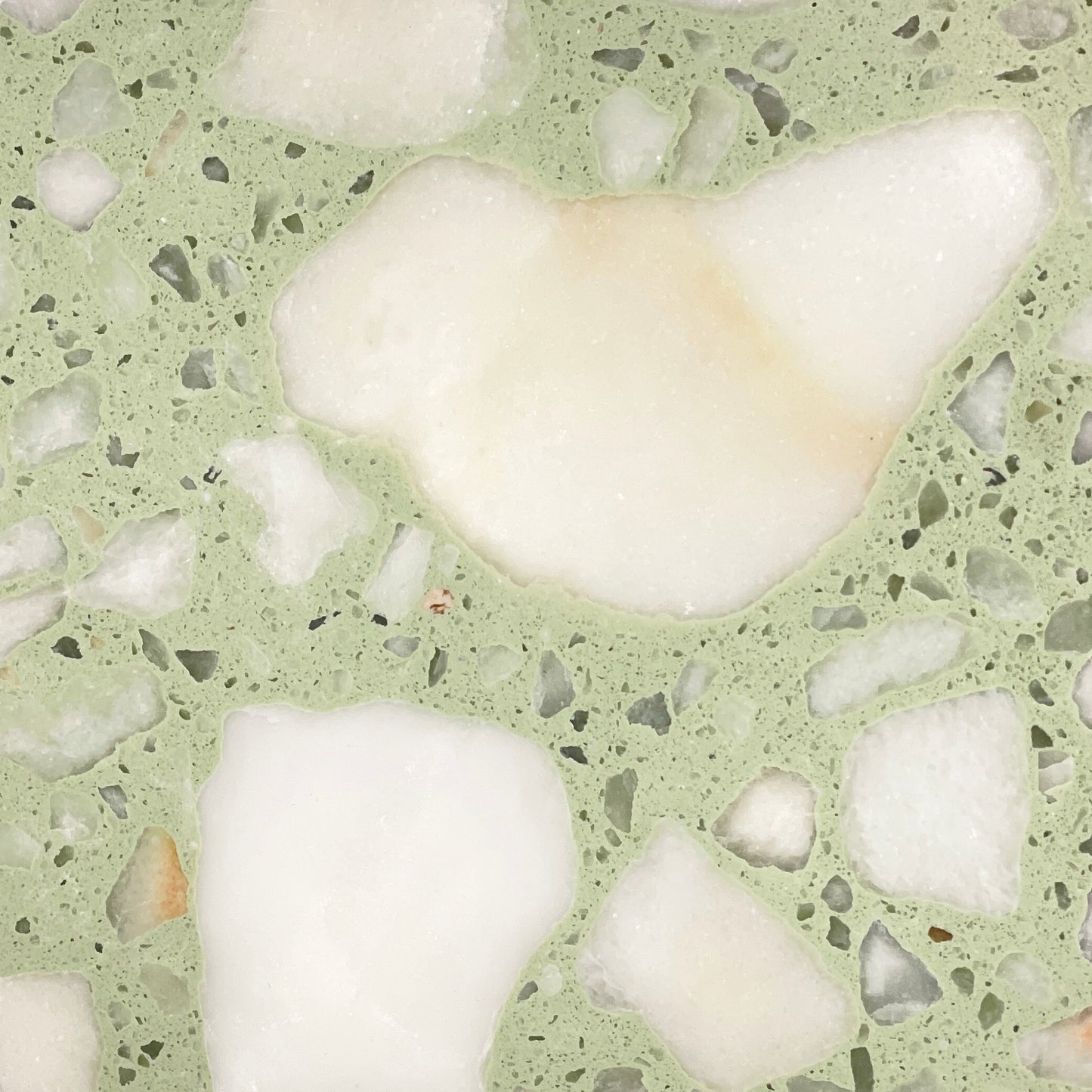 Pastel Green Terrazzo - Mixed Sizes Stone Grains