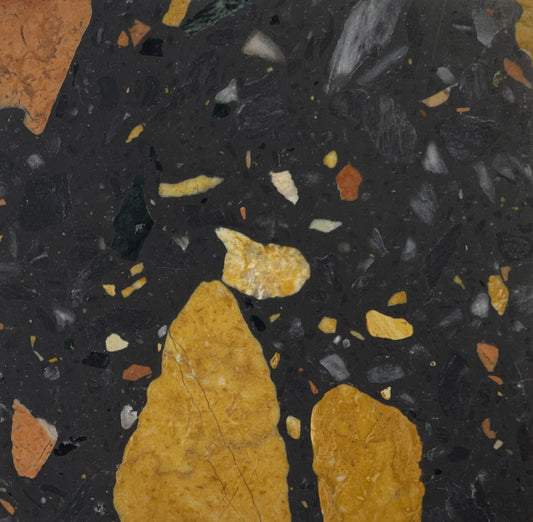 Graphite Black Terrazzo - Mix Size Stone Grains