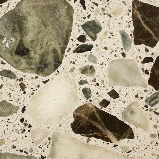 Ivory Oyster Shell Terrazzo - Mix Size Stone Grains