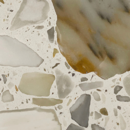 Oyster White Terrazzo - Mix Size Stone Grains