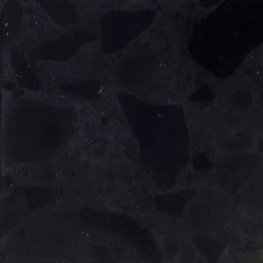 Pitch Black Terrazzo - Mix Size Stone Grains