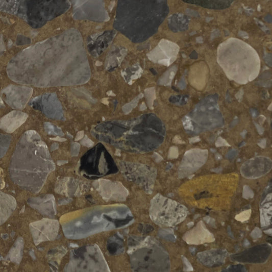 Khaki Gray Terrazzo - Small Size Stone Grains