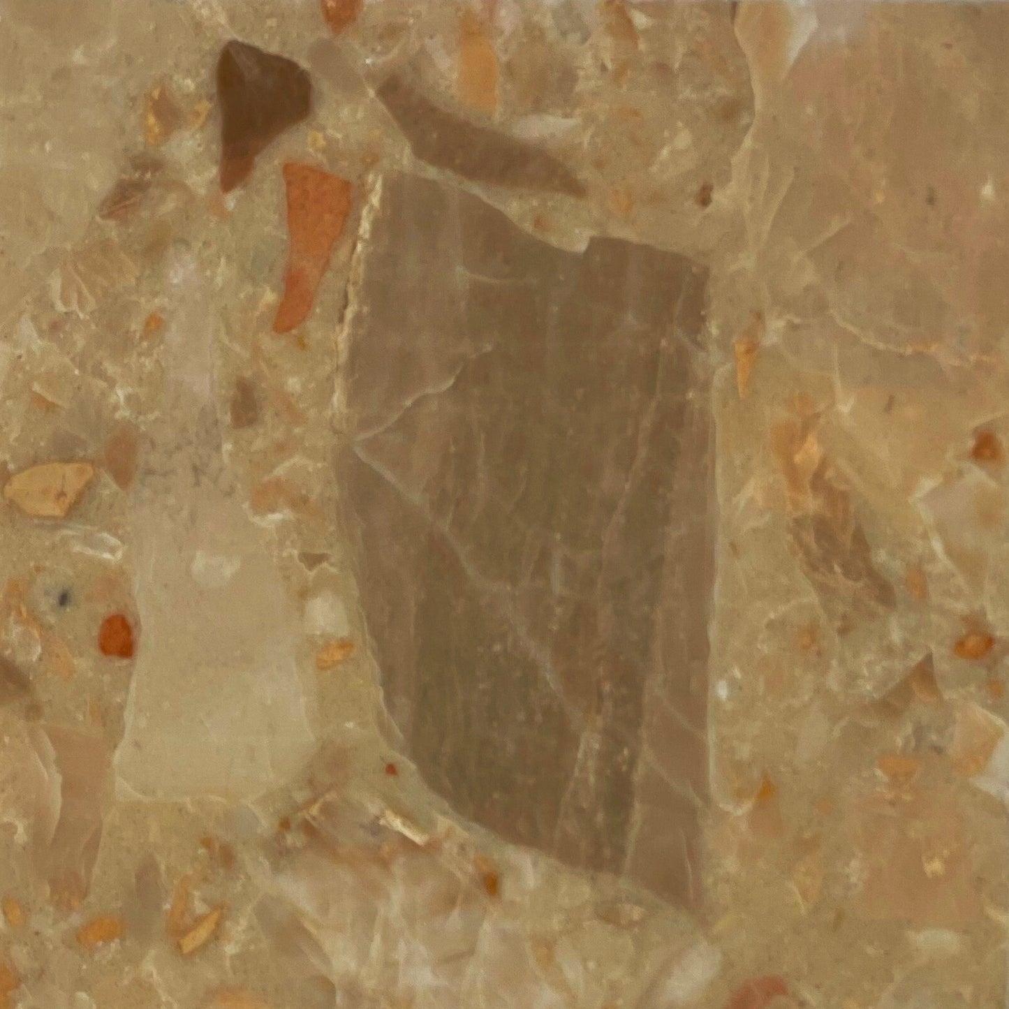 Beige Red Terrazzo - Small Size Stone Grains