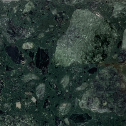 Dark ocean green Terrazzo - Mix Size Stone Grains