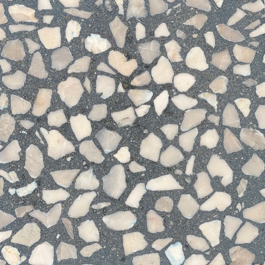 Slate Blue Terrazzo - Medium Size Stone Grains